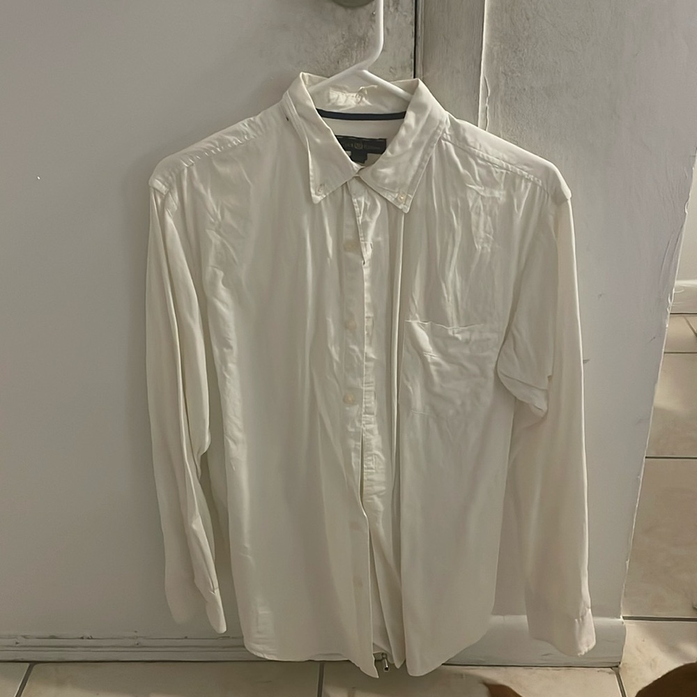 White Club Room Collared Shirt (Small)